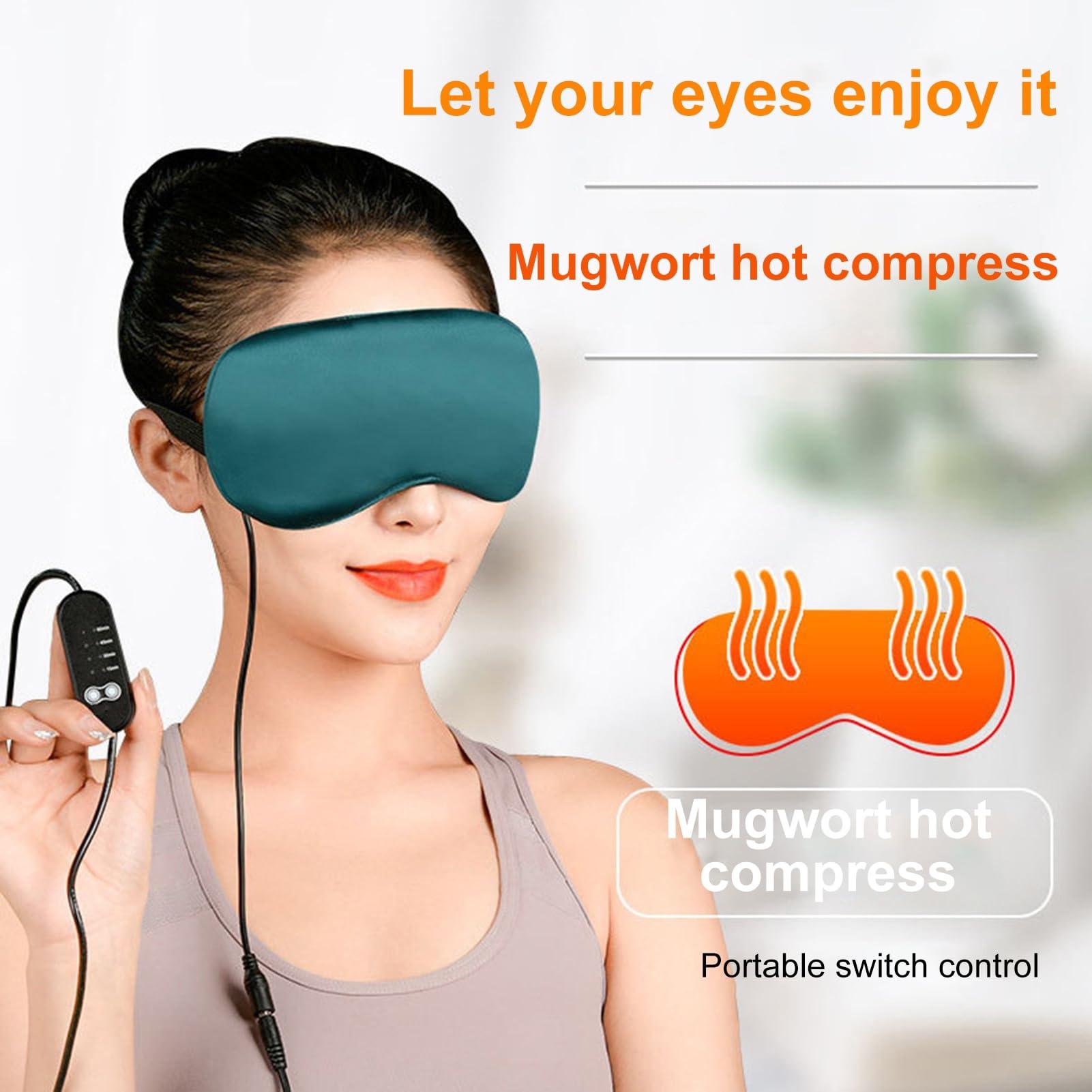 AOKID AOKID Heated Eye Patch,Warm Eye Patch,USB Electric Eye Heating Pad with Temperature & Timer Control, Dry Eye Patch for Dry Eyes for Relax & Reduce Eye Strain Dark Circle & Improve Sleep Dark Green