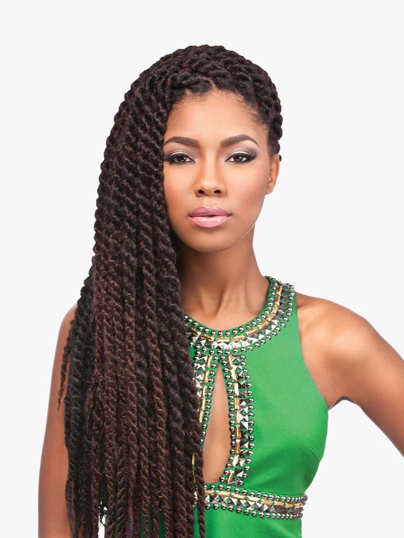 Sensationnel Sensationnel X-Pression Pre-Stretched Crochet Braid - 3X JAMAICAN TWIST 36" (2 Dark Brown)