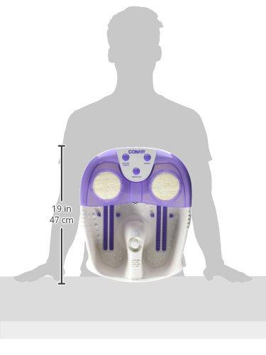 Conair Conair Waterfall Pedicure Foot Spa Bath with Blue LED Lights, Massaging Bubbles and Massage Rollers, Purple/White