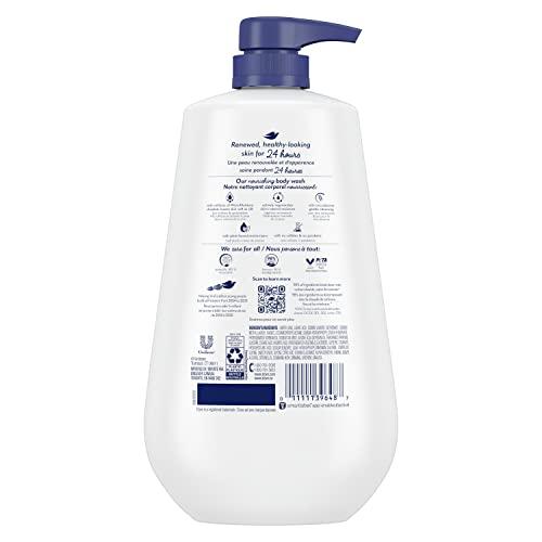 Dove Dove Body Wash with Pump 3 Count Deep Moisture for 24hr Lotion-Soft Skin Moisture Moisturizing Skin Cleanser with No Sulfates No Parabens