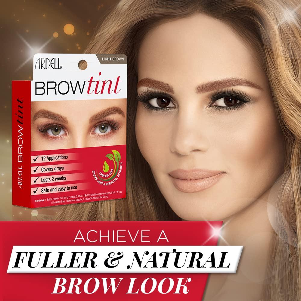 Ardell Ardell Brow Tint Kit Light Brown - Semi-Permanent Eyebrow Dye, Long-Lasting Brow Color with Natural Extracts, Complete Eyebrow Tint Set, 1 Pack