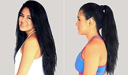 Burlybands Burlybands Large Hair Ties for Thick Heavy or Curly Hair. No Slip No Damage Seamless Ponytail Holders Scrunchies Sports Thick Hair Ties (Black 8 Pack + Brown 3 Pack)