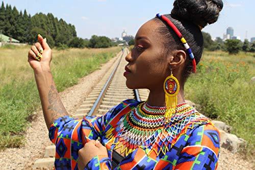 Chuma Luxury African Zulu Headband and bracelet (White)