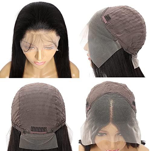 SuCoo 14inch Bob Wig Human Hair Short Straight 13x4 Lace Front Wigs Human Hair Pre Plucked With Baby Hair Glueless HD Lace Frontal Bob Wigs For Black Women Human Hair Natural Hairline 150% Density