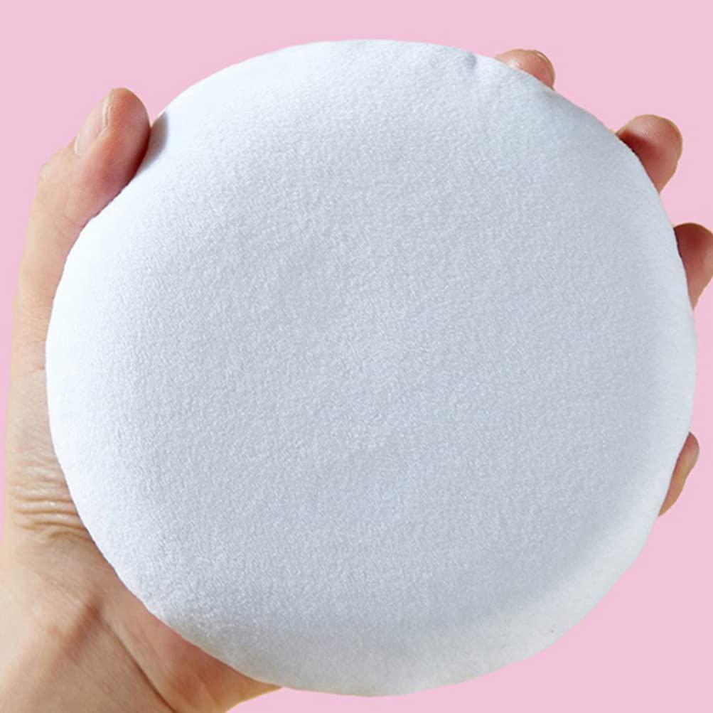 FOMIYES FOMIYES 4pcs Large Round Powder Puff Large Powder Puff Plush Makeup Powder Puff Body Puff Round Crackers Loose Powder Ribbon Powder Puffs Cosmetic Puffs Powder Makeup Puffs Fluffy Decorate