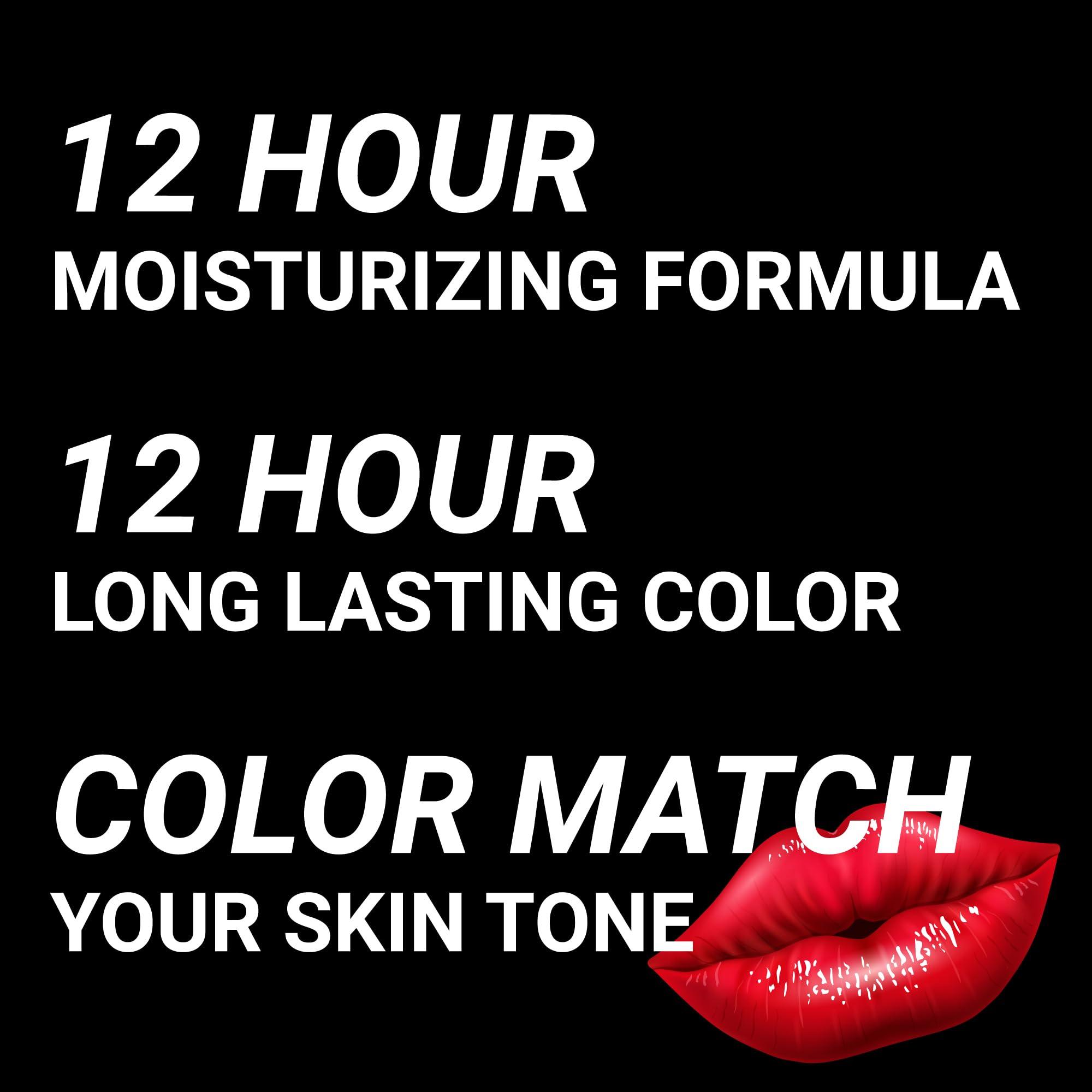 MOOD MATCHER MOODmatcher Original Color Changing Lipstick 12 Hours Long-Lasting, Moisturizing, Smudge-Proof, Glamorous Personalized Color, Premium Quality Made in USA (Red)