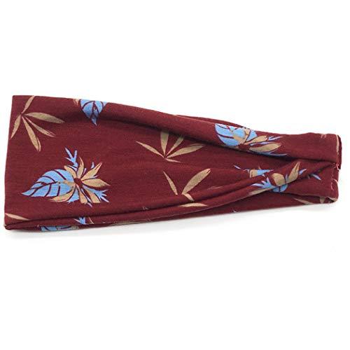 Bohend Bohend Boho Headband Wide Flower Boho Bandeau Headwear Travel Stretchy Cotton Elastic Yoga Athletic Hair Accessories for Women and Girls (C)