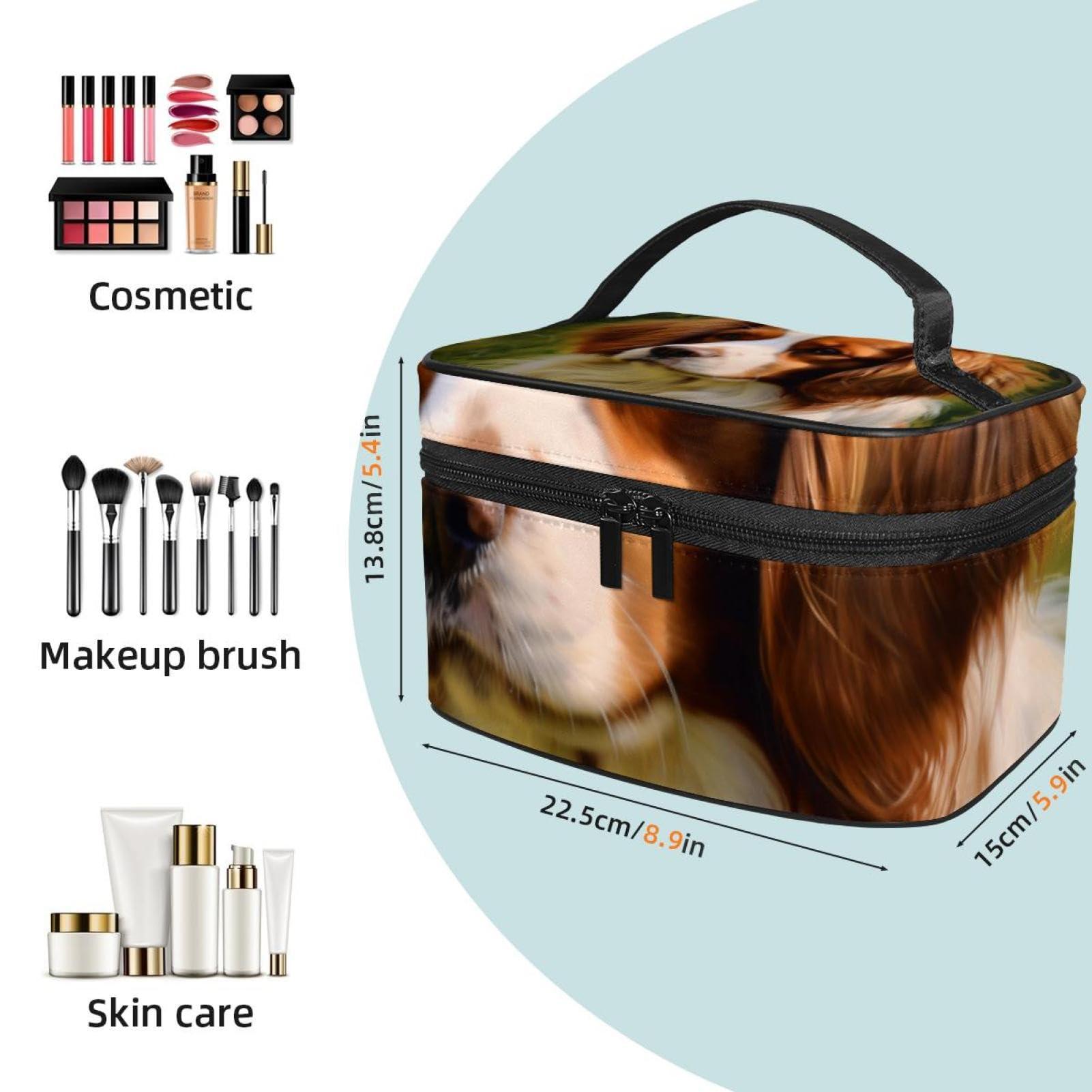 WOSHJIUK WOSHJIUK Makeup Bags for Women,Toiletry Bag for Men,Cavalier King Charles Dog,Travel Cosmetic Bag