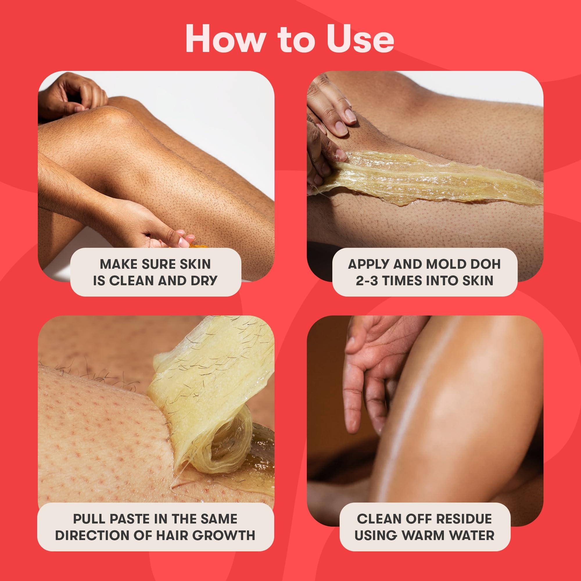 SUGARDOH Sugardoh Sugar Waxing Kit for Women As Seen On Shark Tank (Mini Kit Medium) Face, Arms, & Legs, Sugar Wax Hair Removal- Sugaring Tiktok Viral Products- Bikini Wax Kit for Women - Sugaring Kit