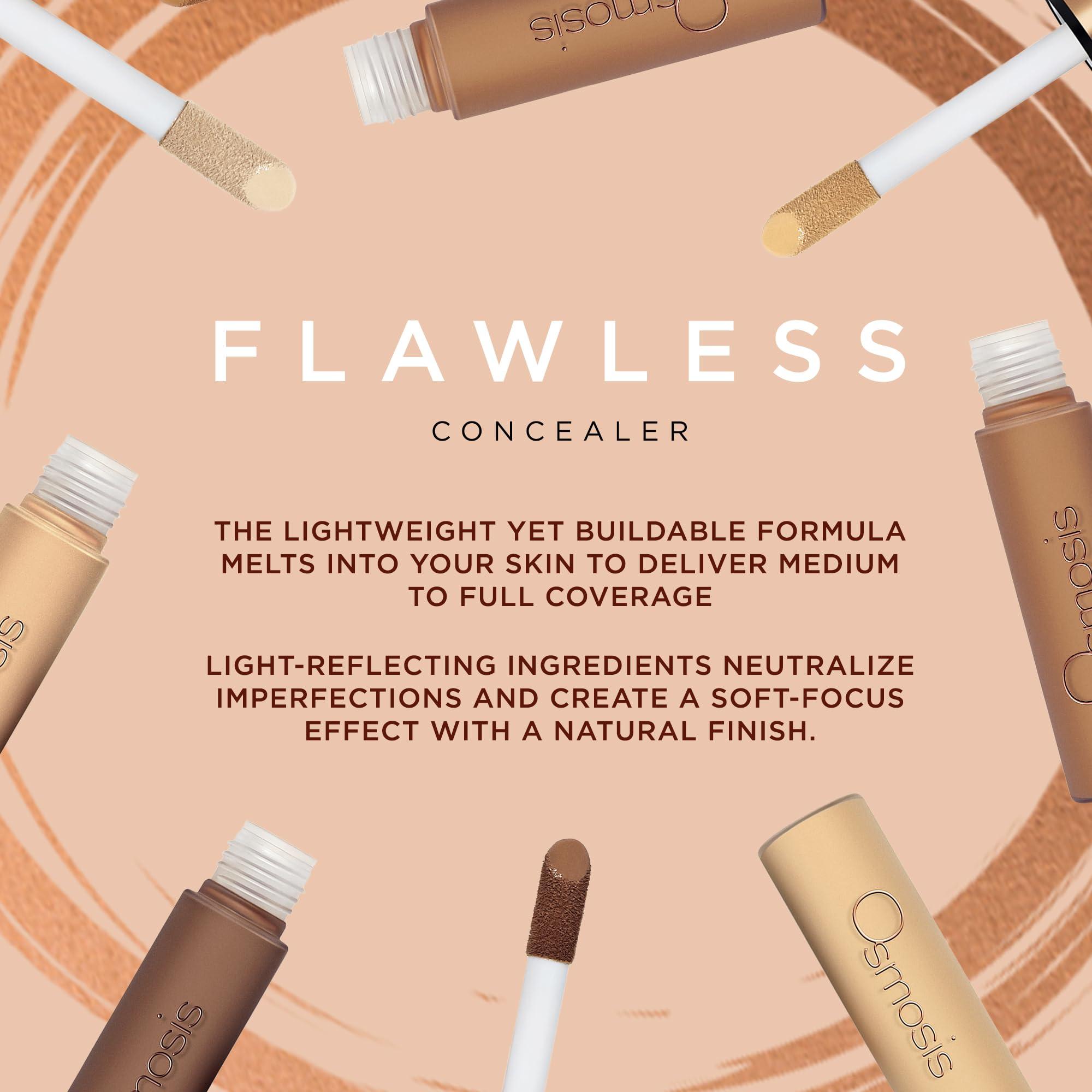 OSMOSIS Osmosis Flawless Concealer, Lightweight, Medium To Full Coverage, Natural Matte Finish, Conceals, Corrects, Covers, Hydrates, 10 Shades, Wheat 0.47 Fl Oz