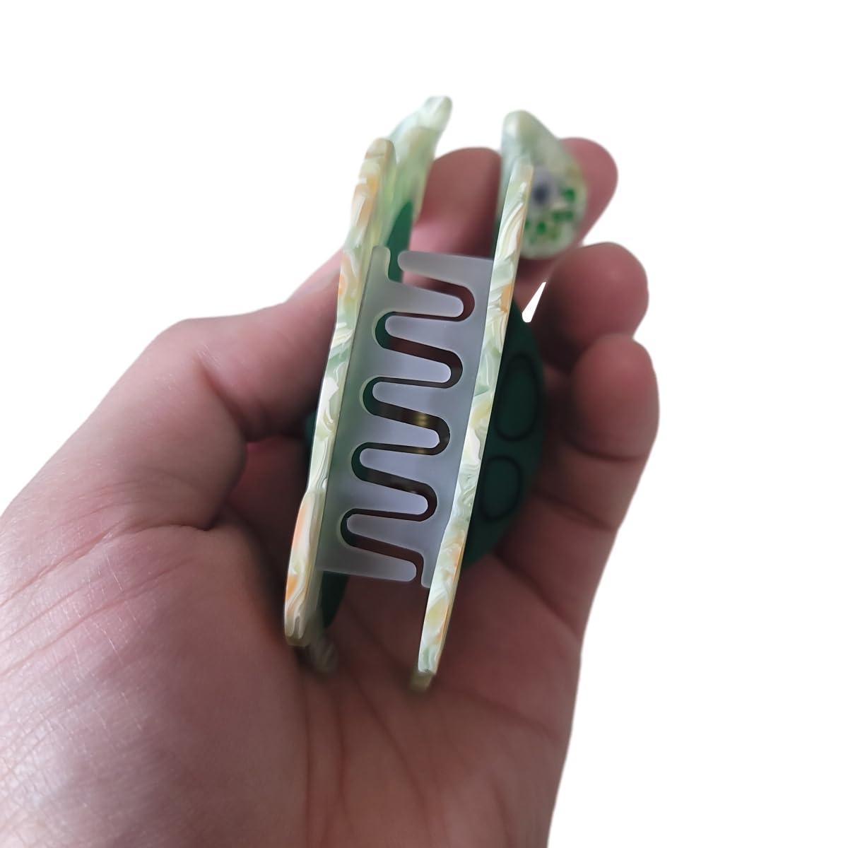 Clip Sugar Cartoon Sea Turtle Hair Clip,Acetate Claw Clips,Hair Clips for Women,Green