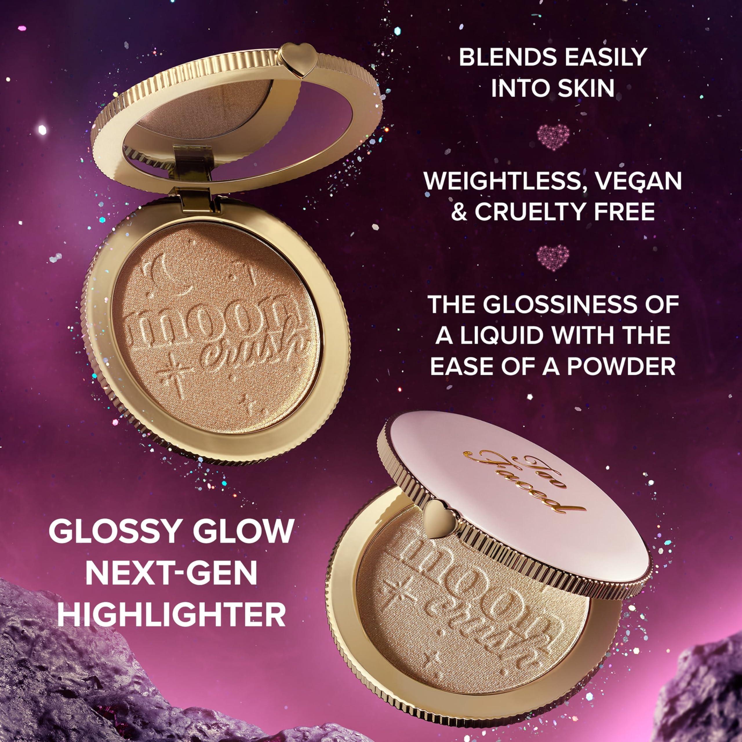 Too Faced Too Faced Moon Crush Highlighter | Blendable, Weightless, Shimmer + Luminous Glow Finish, 0.25 Ounce, Shooting Star