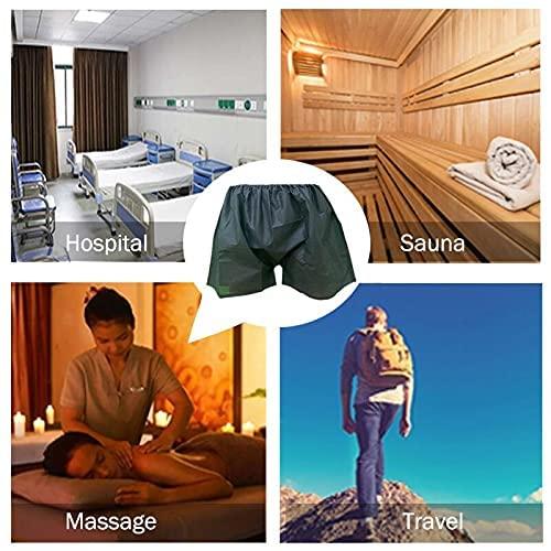 Starrise 50 Pcs Disposable Paper Shorts Medical Salon unisex Black Boxer Shorts Nonwoven Exam Massage Spa Underwear (50pcs)