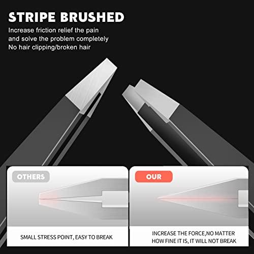 ZERNBER Eyebrow Tweezers for Women ZERNBER Best Precision Tweezers for Men Chin Hair Professional Tweezer for Facial Hair Remover