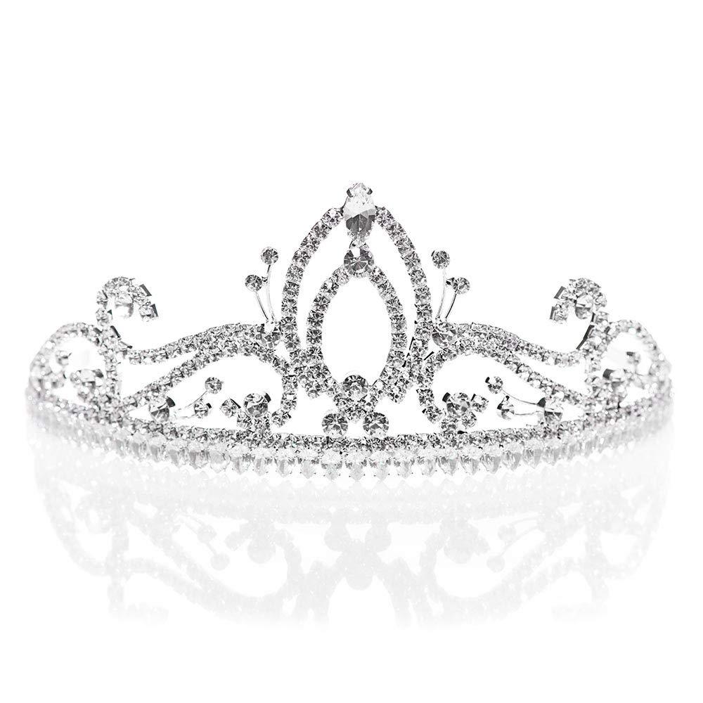 Anderson's Anderson's Gianna Rhinestone Tiara, 3 Inches, Woman's Crown, Wedding/Prom Tiara, Queen Or Princess Tiara For Prom, Homecoming, Pageant, Wedding, School Dance, Award, Costume, Party, Event