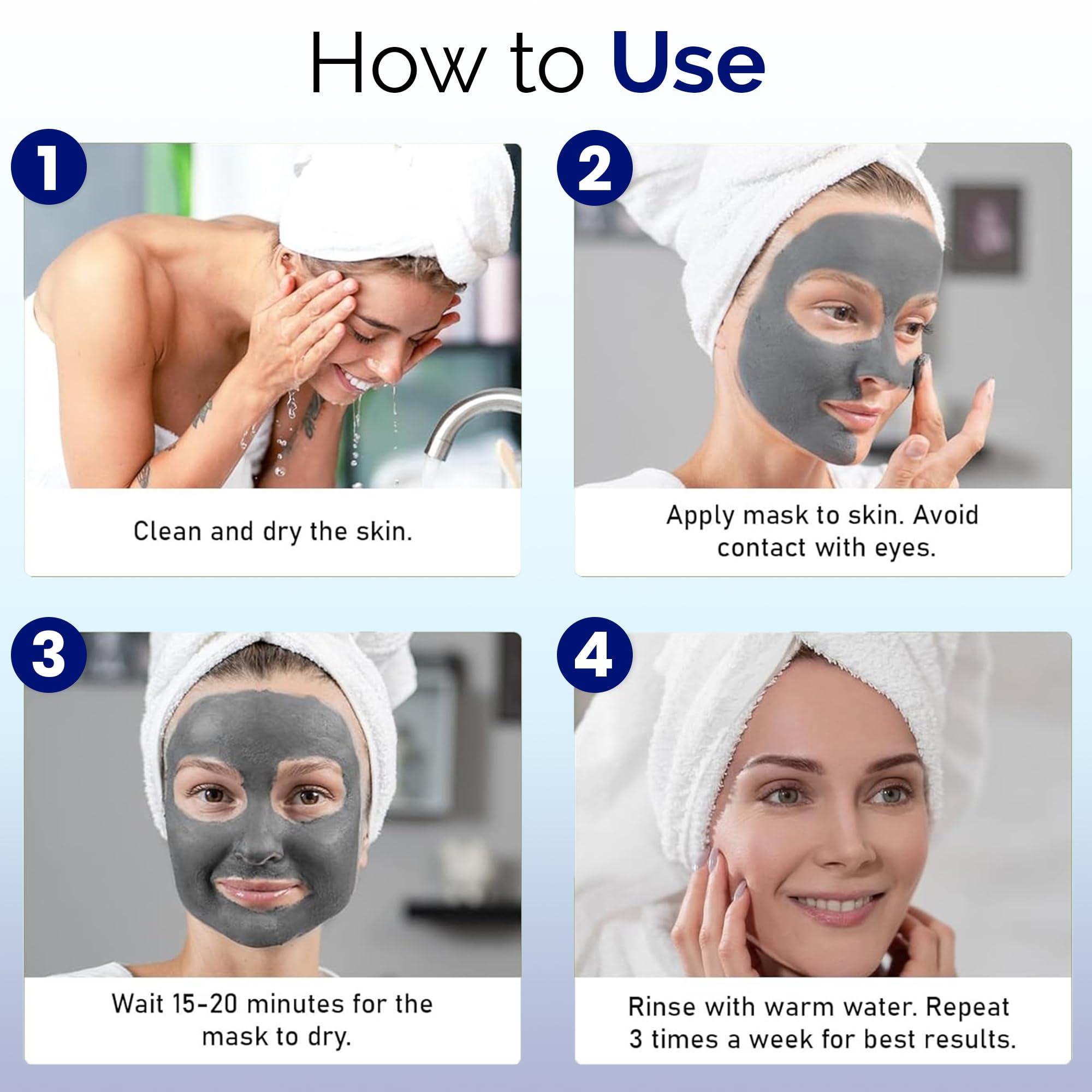 UNIQUE CONCENTRATIONS Dead Sea Mud Mask for Face and Body - Deep Cleansing, Exfoliating, Detoxifying for Acne, Blackheads, Oily Skin, and Pore Clearing - 100% Natural Mineral-Rich Formula for Men and Women - 8.8 oz