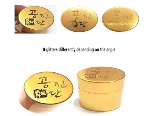 HANE Korea Hane Gold Refillable Reusable Plastic Bottle Case Containers Jars Cosmetics Seasoning Powder Sweets Candy Accessories Capsule Gift Korean Gongjin-dan Letter 100PCS Big Matt (1pack(100pcs))