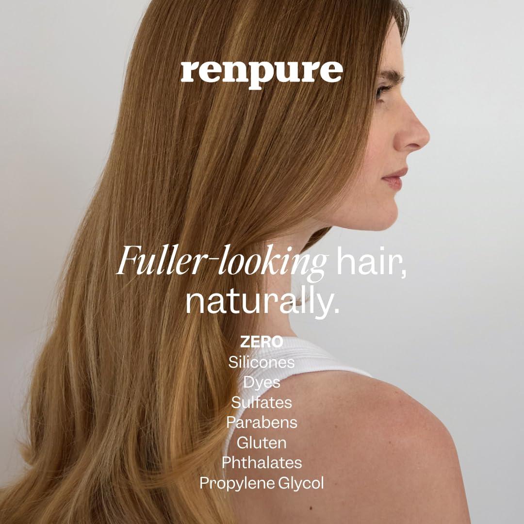 RENPURE Renpure Biotin & Collagen Shampoo & Conditioner Set, Plant- Based - Nutrient Infused Formulas for Fuller, Thicker Looking Hair - For Fine Hair - Vitamin B7 (Biotin) & Collagen - 24 Fl Oz each, 2 Pack