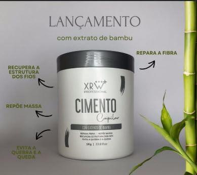 XRW PROFESSIONAL Hair Cement. With Bamboo extract, deep hair hidratation treatment. Tratamiento de hidratacion profunda para cabellos con extracto de Bambu.