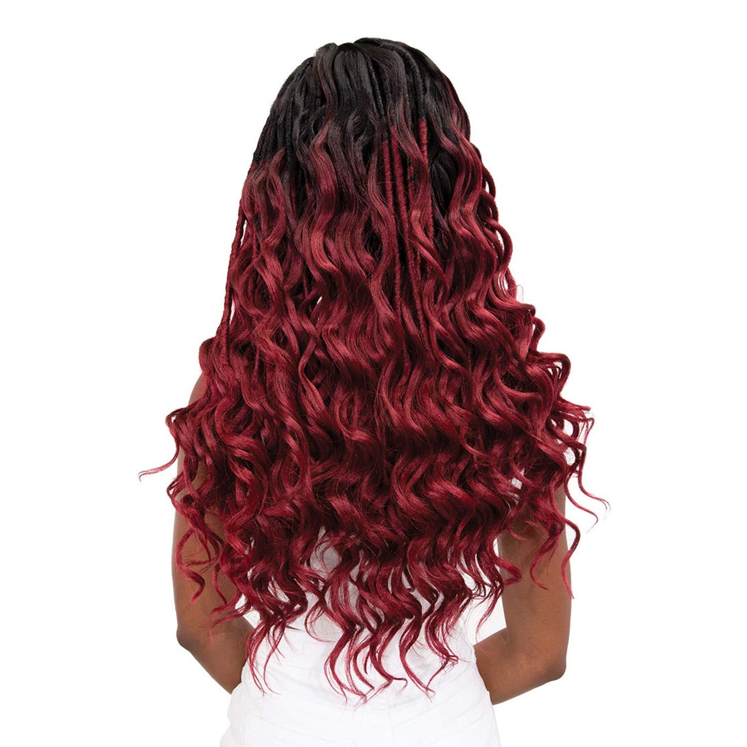 Hair Plus Femi Collection MnM'S Crochet Braids MnM'S Ocean Locs 20" (1-pack, T1B/BURG)