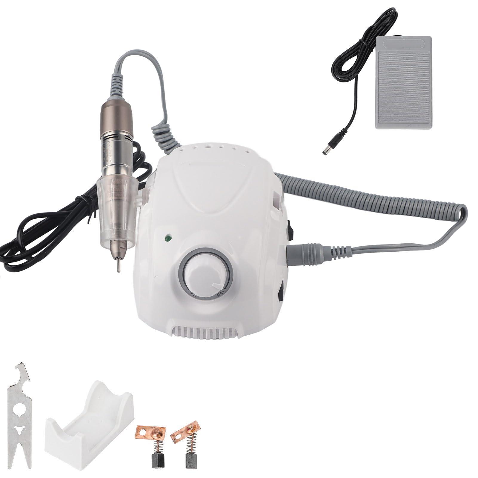 BROLEO BROLEO Nail File Machine, Nail Drill Ergonomic Handle 35000RPM Controllable for Home for Nail Salon (US Plug 110V)