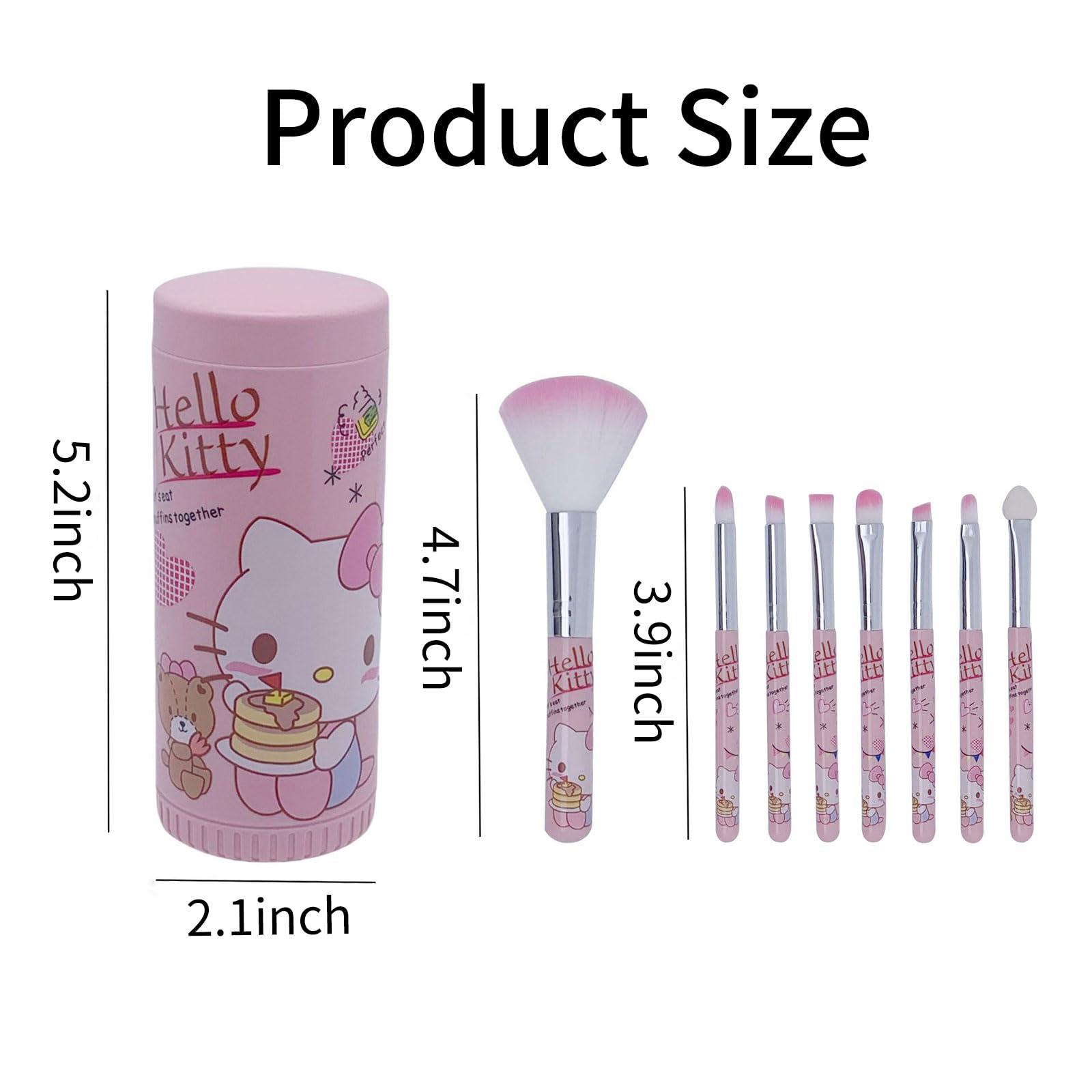 GQYAYQG Makeup Brush Set, 8 Pcs Pink Makeup Brushes with Cute Makeup Brush Holder, Eyeshadow Lip Gloss Cosmetic Brushes Kit for Girls and Women