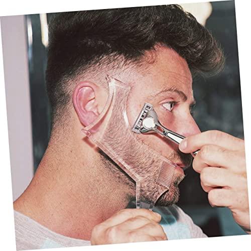 FOMIYES FOMIYES 4 Pcs hair stencils beard shaping tool sideburns styling comb tools for men Beard Shaper Template Kit beard design tool mustache mens razors for shaving man pencil modeling