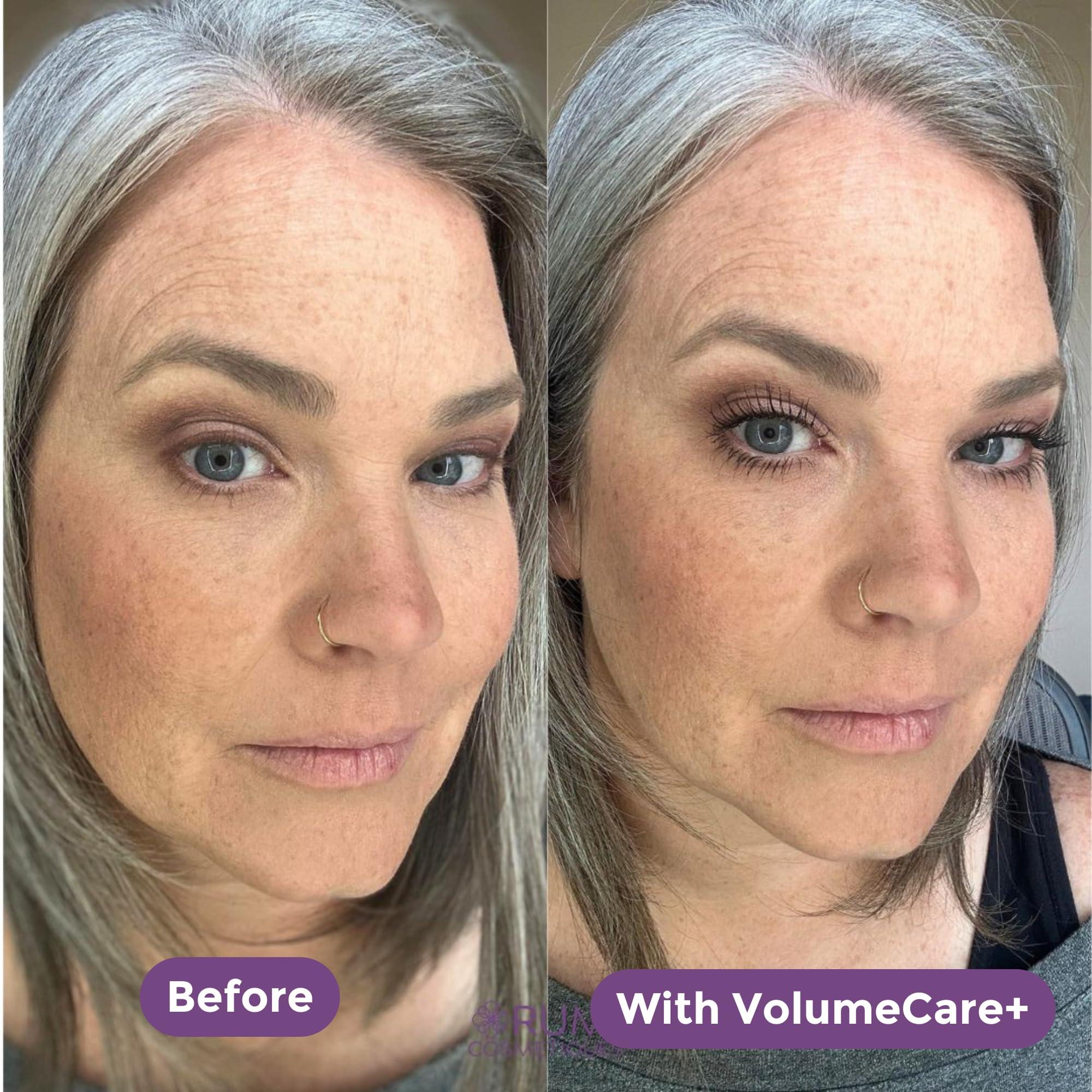 Rumi Cosmetiques Rumi Cosmetiques VolumeCare+ Mascara For Older Women - Extreme Length and Volume 2-in-1 Formula - No Clumps, Long-Wearing, Hypoallergenic Mascara For Sensitive Eyes (Natural Black)