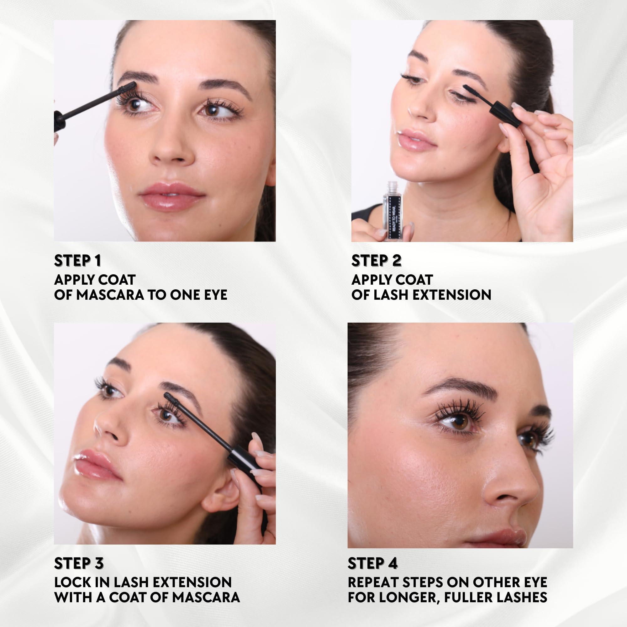 Ready To Wear Ready To Wear Lash Extension - Fine DRY Fibers to Extend Lashes, Instantly Volumize & Elongate - No Glue Needed (Must use with Mascara)