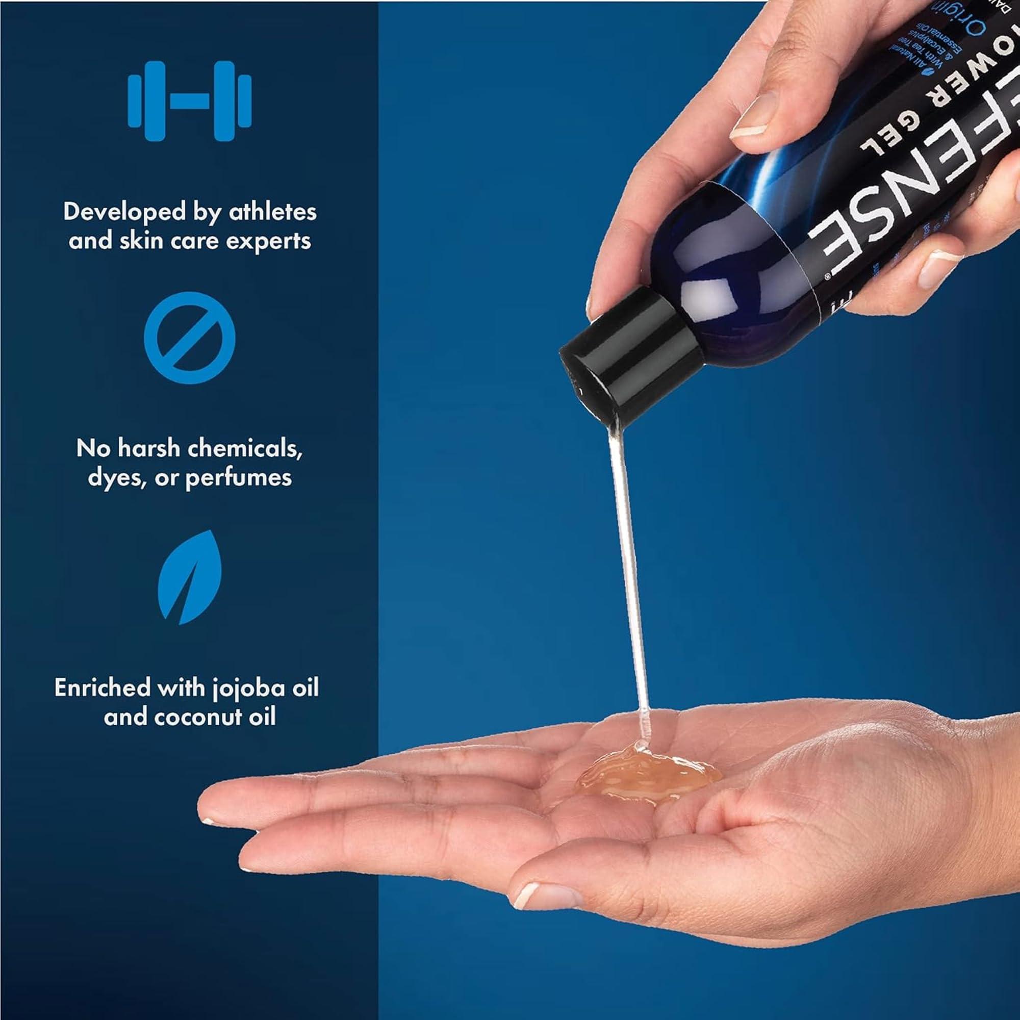 Defense Soap Defense Soap Organic Tea Tree Body Wash | All Natural Shower Gel with Tea Tree Oil, Eucalyptus Oil, and Aloe Vera. Wrestling Inspired, For All Mens & Womens Skin Types. 8 oz