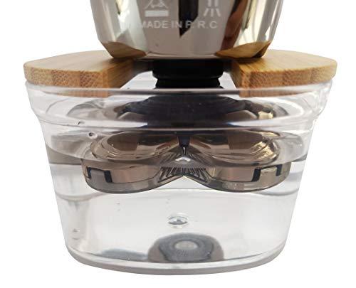 FitSan FitSand Bamboo Shaver Rinse Stand Compatible with Skull Shaver Pitbull Platinum PRO Electric Razor, Electric Pitbull, Palm, Butterfly Kiss, Butterfly Pro and Bald Eagle Shavers