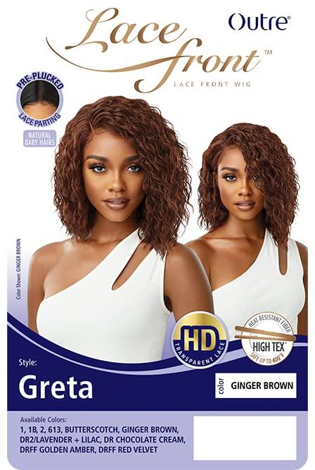 Outre Outre Synthetic Pre-Plucked HD Transparent Lace Front Wig- GRETA (DRCHOCRM)
