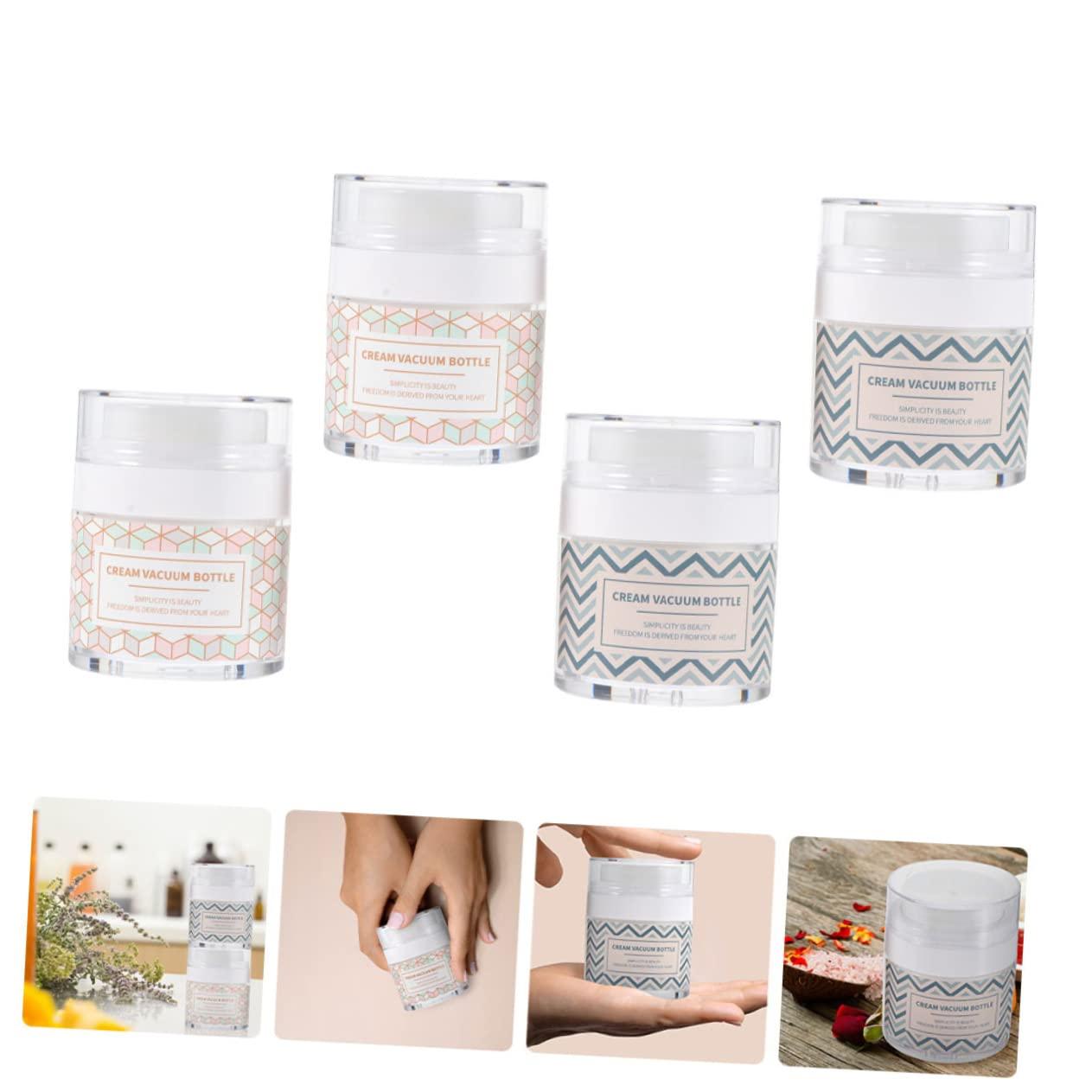 NOLITOY NOLITOY Facial Cream Storage Jars Multipurpose Makeup Package Bottles 4pcs Cream Sub Storage Bottles Spill Proof for Travel