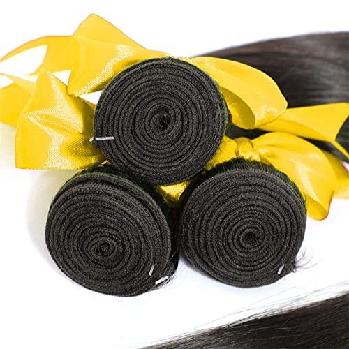 TOMYEUS TOMYEUS Human Hair Weave Straight Hair Bundles, Brazilian Virgin Human Hair Bundles, 1 3 Bundles Straight Unprocessed Virgin Hair Extensions Straight Weave Hair Bundles Human Hair Extension
