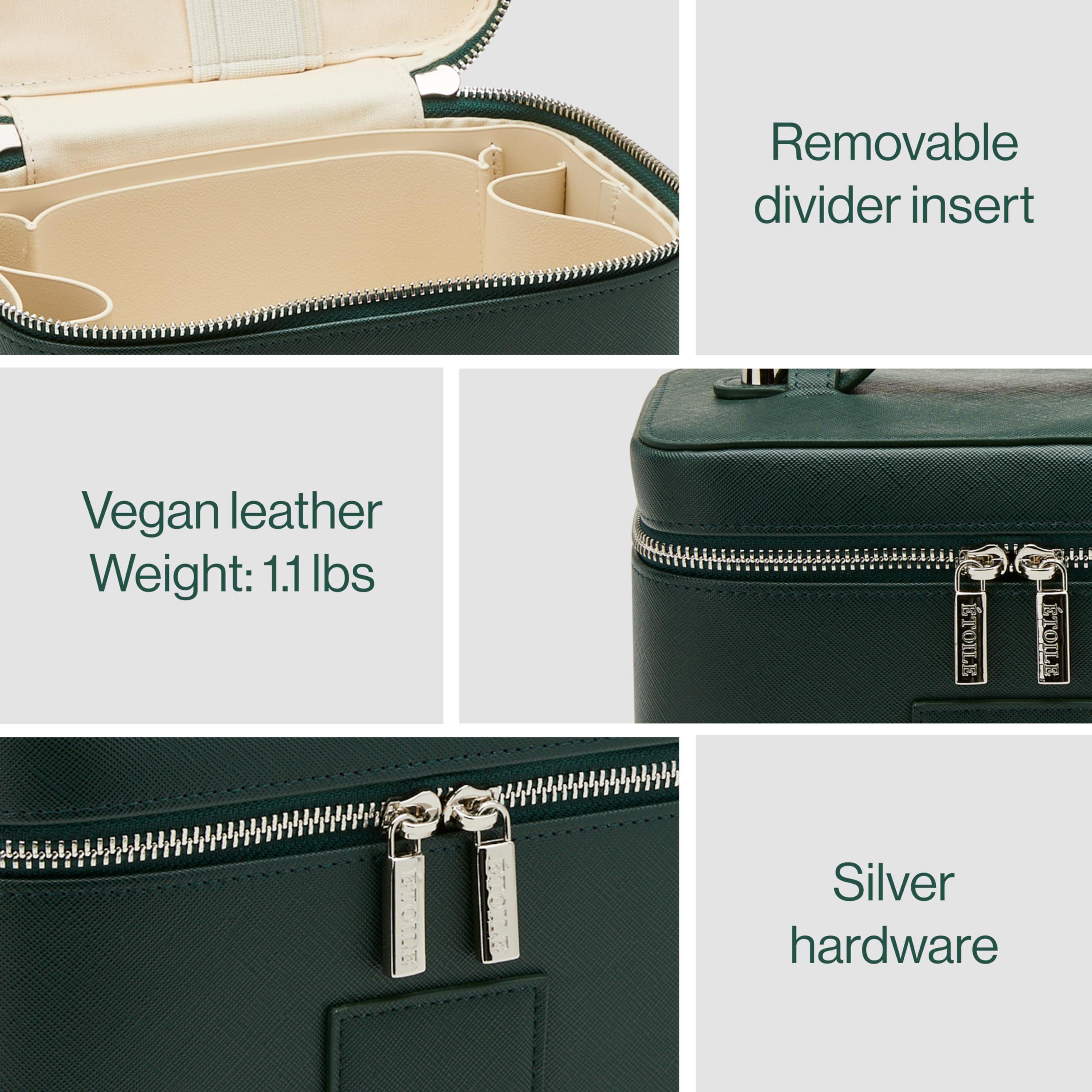 ETOILE ETOILE - Mini Vanity Case Forest - Stylish Travel Makeup Bag Organizer With Removable Dividers