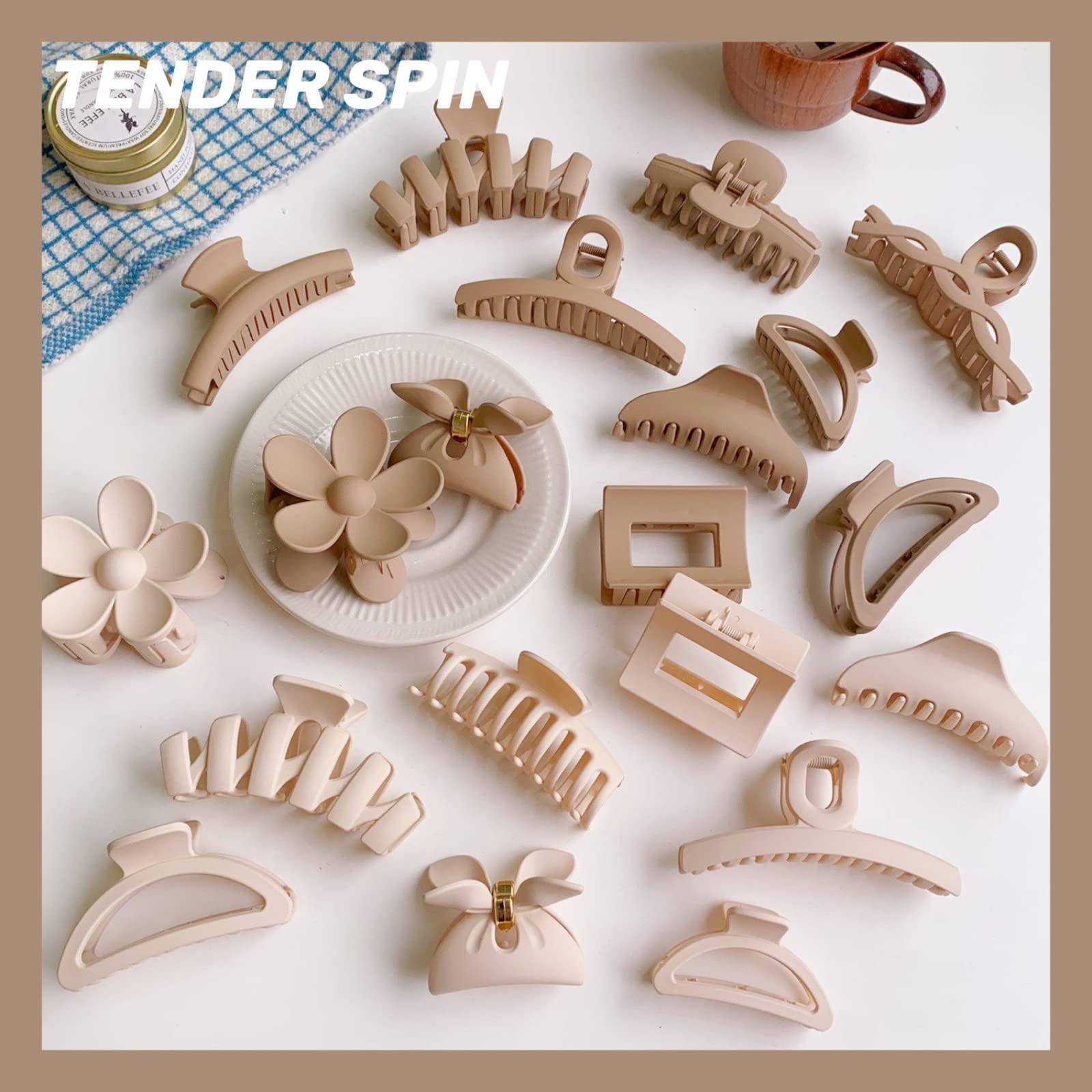 Generic Hair Claw,Cute Hai Pins Beautiful Hair Clips Hair Accessories for Thick Thin Hair Strong Hold Jaw Clips (Beige,Twist)