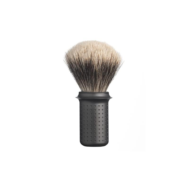 Tatara Tatara Masamune Shaving Brush | Classic Shaving Brush | Eco-Firendly | Stainless Steel (Finest Badger, Dark)