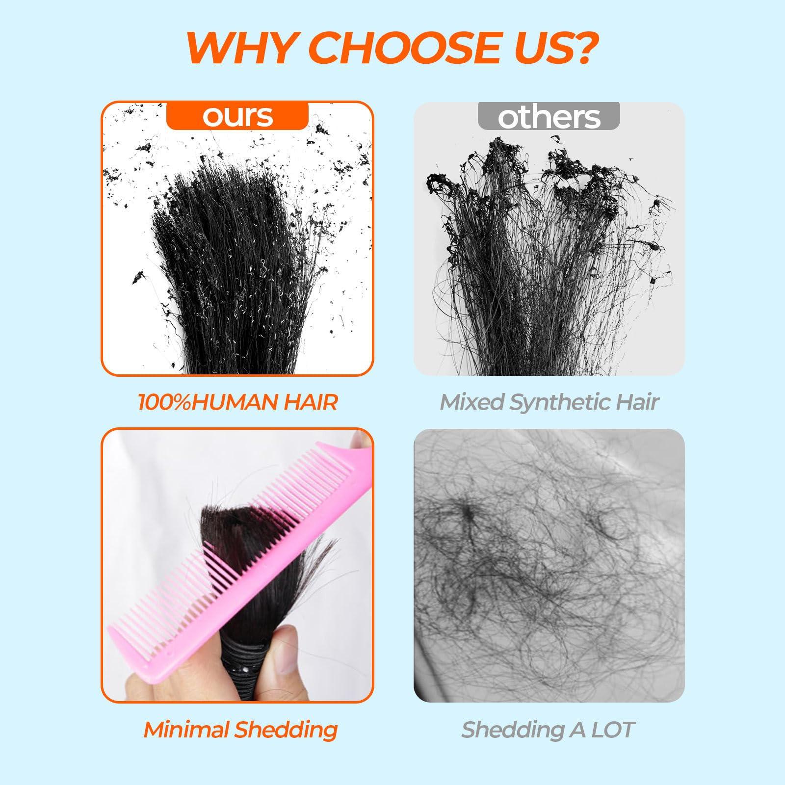 Slide-Ex Human Braiding Hair for Boho Braids #27 22 Inch 2 Bundles 100g Deep Wave Bulk Human Boho Hair for Braiding 14A Virgin Curly Human Hair for Boho Knotless Braids Human Hair(P27, 22 Inch)