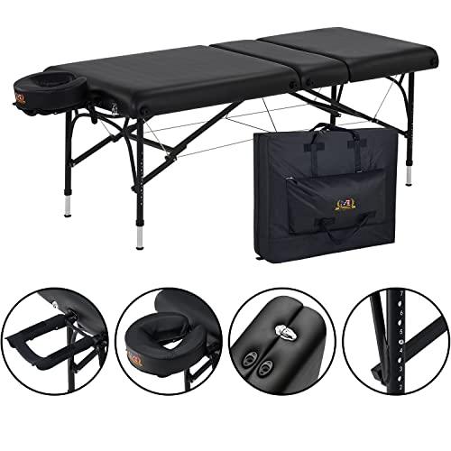 Master Massage Master Massage Violet-Tilt 29.5''Liftback Tilting Salon Aluminum Massage Table Package(Black)