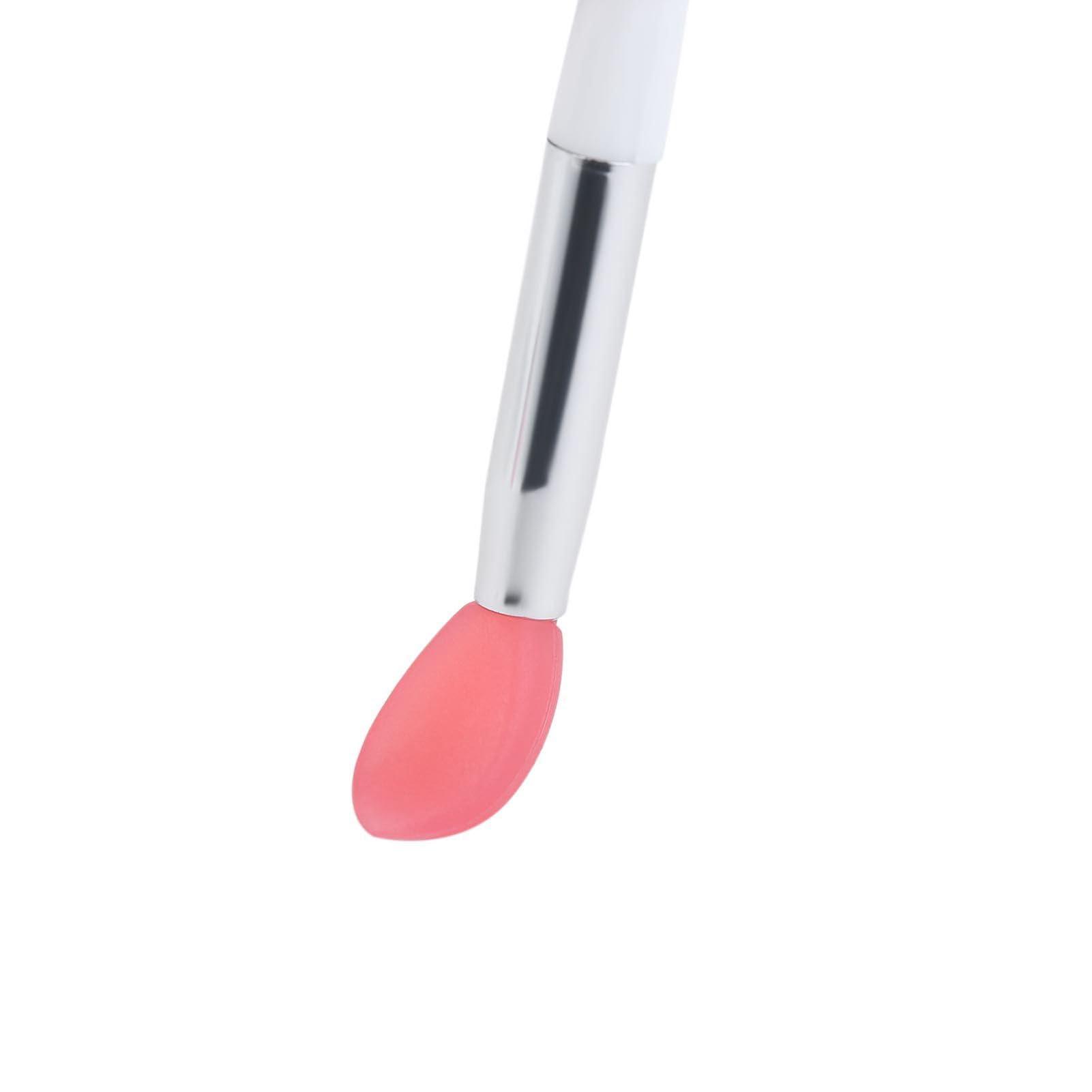 Ymiko Lip Applicators Disposable, Silicone Lip Brushes, Black, White, Pink (Optional) Lip Applicators Silicone Lip Applicator with 10 Silicone Lip Brush and 2 Anti lost Cover for