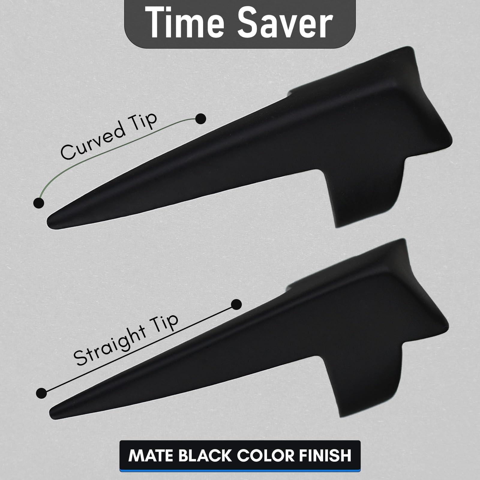 My Lash Tools My Hair Tools 2PCS Pro Hair Parting & Sectioning Rings - Stainless Steel Finger Quick Braiding Pick Tool for Precise Styling & Installation of Human Hair Extensions Hair Separating Tool (Black Matte)