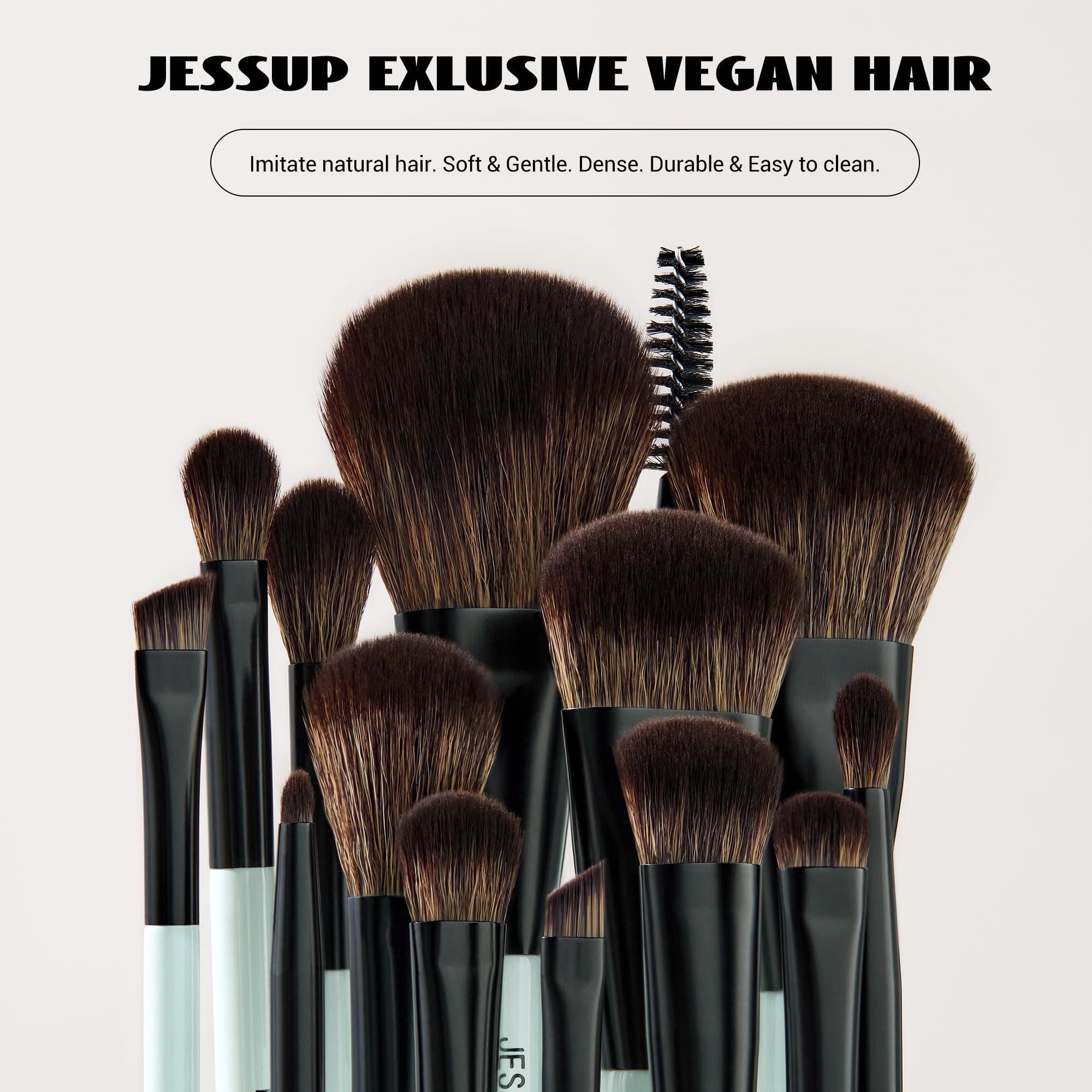 Jessup Jessup Makeup Brushes T329 bundled with Double Sided Makeup Brushes Set T500