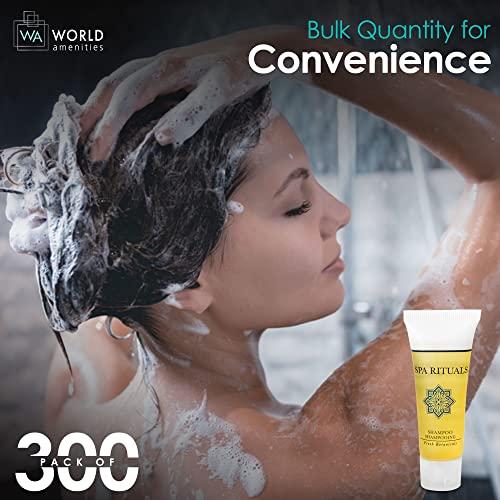 World Amenities World Amenities Spa Rituals Shampoo - Fresh Botanicals, Mini Travel Size Toiletries - Suitable for All Hair Types (300 Pack)