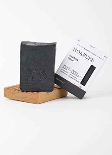 Generic NOA PURE - Natural Carbon Bar Soap - Handmade Vegan Soap with Premium Essential Oils for Face, Hand & Body - Moisturizing Cold Pressed Soap with All Natural Ingredients to Deeply Cleanse and Purify