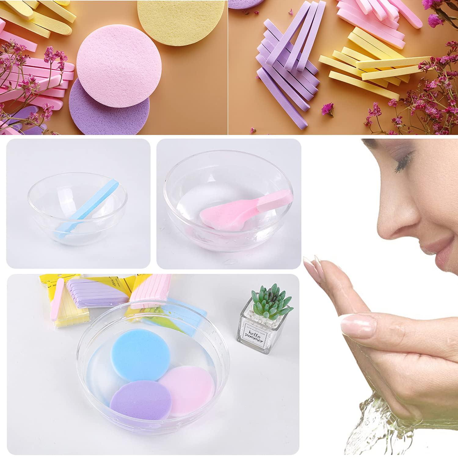 Haploon Haploon 144 Pcs Compressed Facial Sponge, Facial Compressed Facial Sponges Face Cleansing Sponge Pad Exfoliating Wash Makeup Removal for Women, Makeup Removal Sponge
