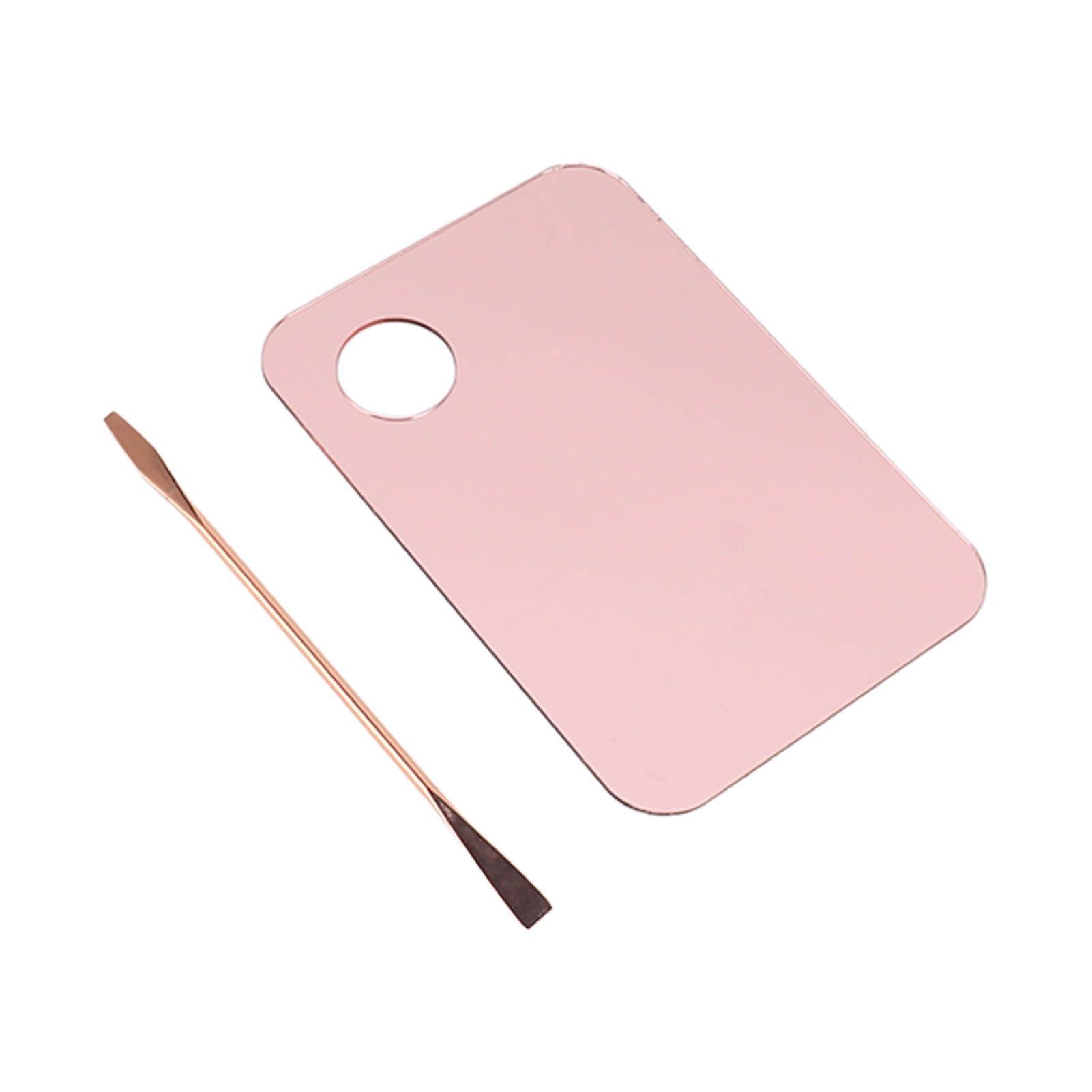 Srliya Rose Gold Mixing Tray Spatula Set Holder Plate Makeup Nail Art Palette