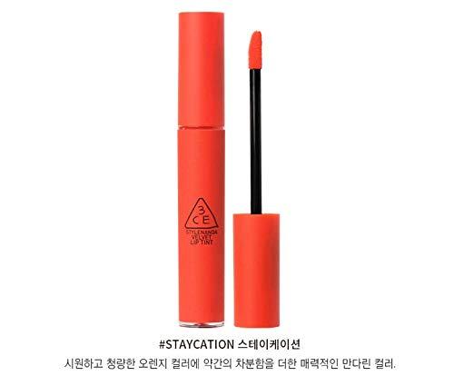 3CE 3ce Velvet Lip Tint,Long Lasting Soft Matte Lip Makeup Staycation 4g