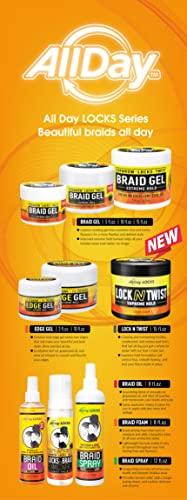 AllDay Locks AllDay Locks Braid Oil | Soothes, Moisturizes Dry & Itchy Scalp | Nourishing, Soothing, Protecting Oil | Rejuvenates & Refreshes Braids, Locks, Twists, Cornrows | 8 oz