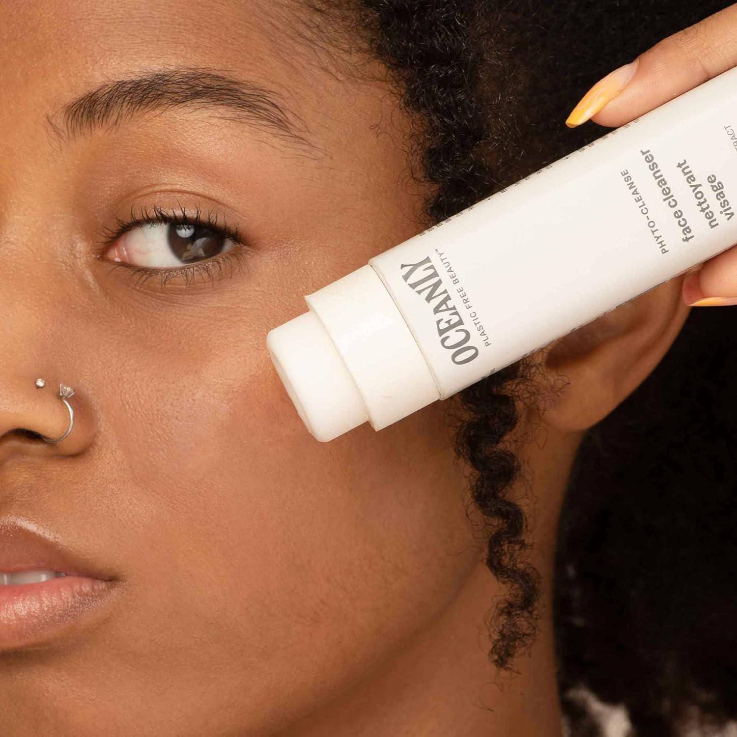 ATTITUDE Bundle of ATTITUDE Oceanly Face Cleanser Stick, EWG Verified, Plastic-free, Plant & Mineral-Based, Vegan Beauty Products, PHYTO CLEANSE, Unscented, 1 Oz + Face Cream Stick, PHYTO AGE, Unscented, 1 Oz