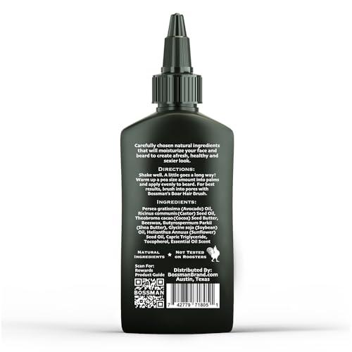 Bossman Bossman Big Boss Beard Care Kit for Men - 7 Piece Beard Grooming Kit with Jelly Beard Oil, Beard Conditioner, Beard Balm, MUDstache Wax, Bar Soap, Metal Comb, Brush - Mustache Kit (Vetiver X)